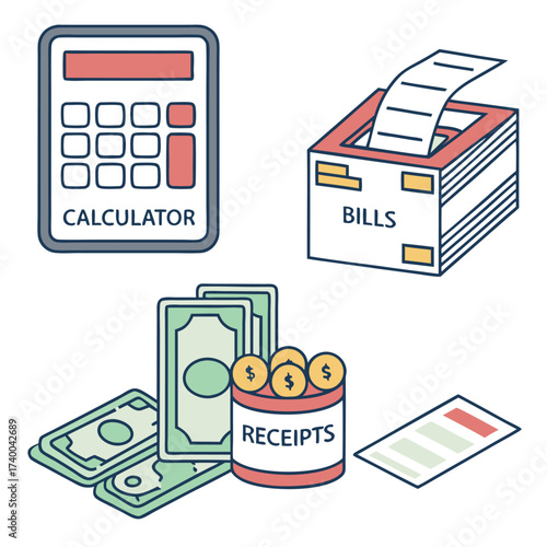 Financial illustration vector collection