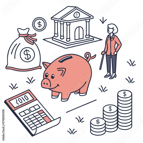 Financial planning illustration outline