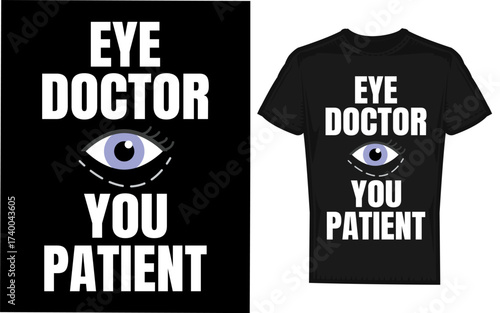 Ophthalmologist eye surgeon silhouette art for men and women medical professional graphic