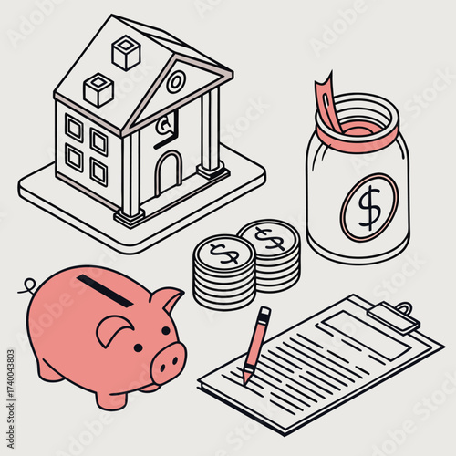 Financial planning vector graphic