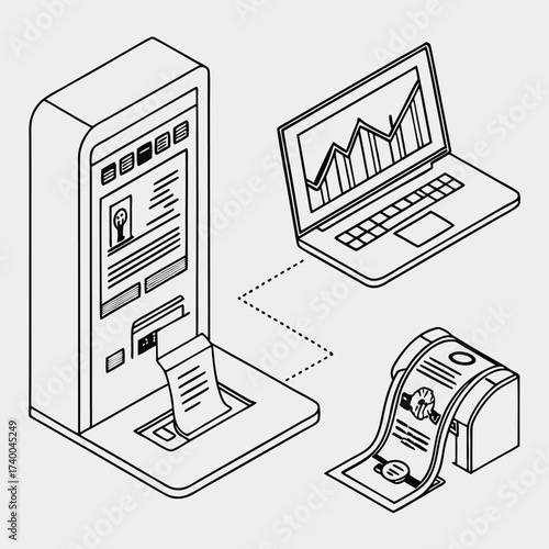 Digital business processes illustration