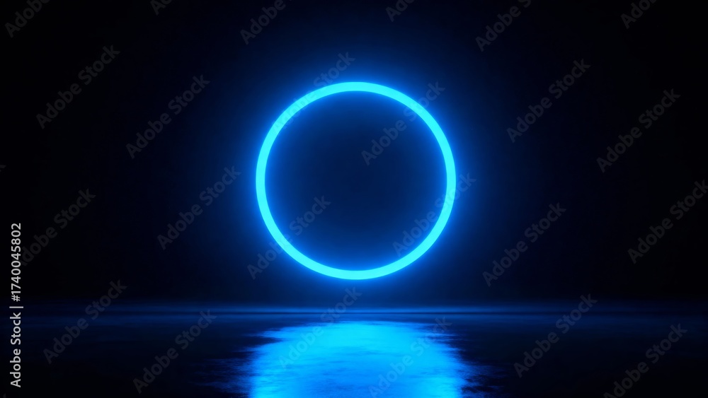 Obraz premium A glowing blue neo