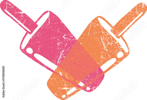 Retro Ice Pops Crossed Vector Design
