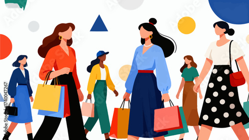 Women carrying shopping bags