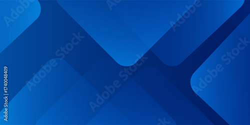Abstract blue background with glowing geometric lines. Modern blue gradient square shape design. Futuristic technology concept. Suit for brochure, corporate, website, poster, banner, cover modern