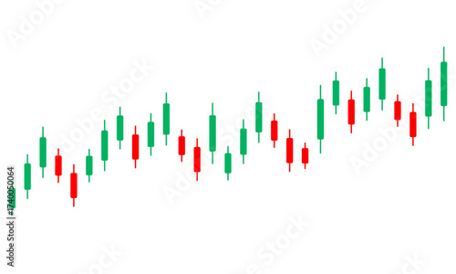 Candlestick Chart Showing Cryptocurrency Market Trends and Price Movements