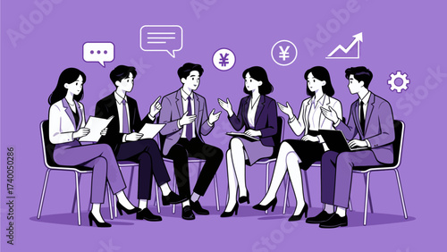 Business team in meeting discussion