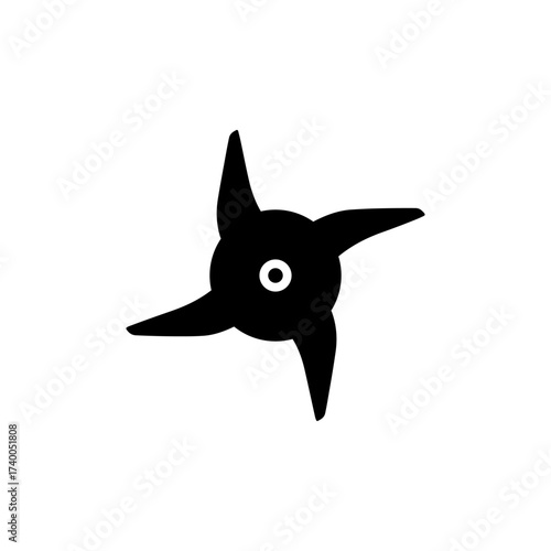 Blender machine blade silhouette vector flat illustration design.