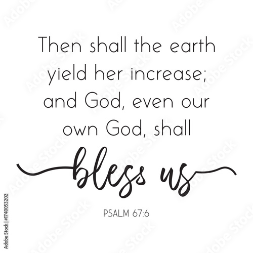 Bible Verse art print scripture poster Christian card vector illustration