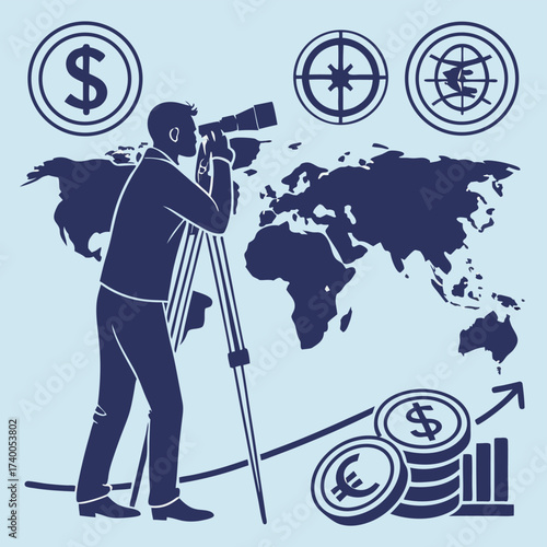 Global investment strategy illustration