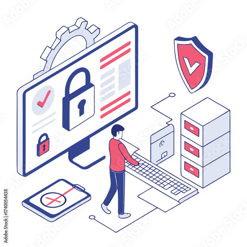 Illustration of modern computer security