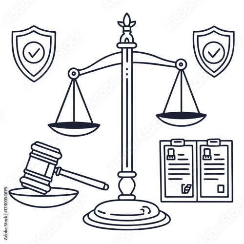 Legal concepts illustration