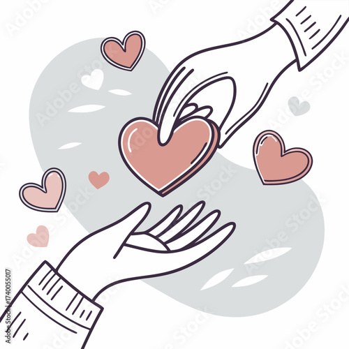 Hands giving heart