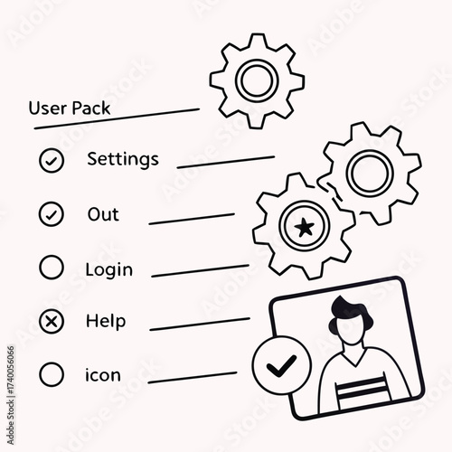 Modern user interface design illustration
