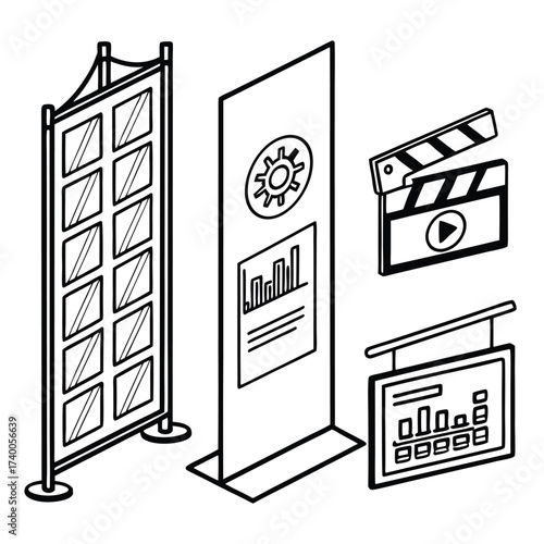 Isometric exhibition displays