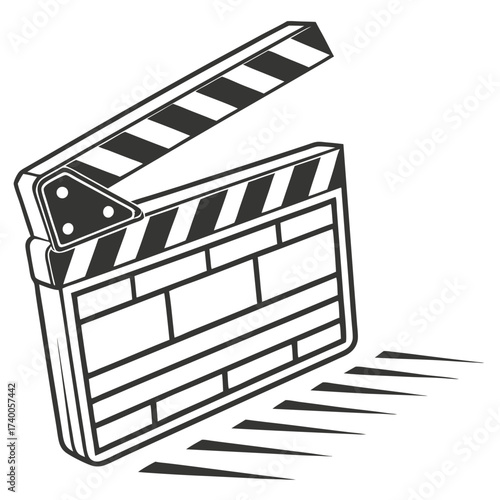 Movie clapperboard illustration