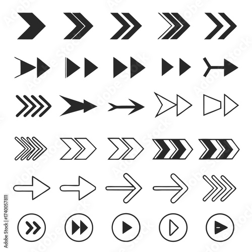 Modern arrow icons collection