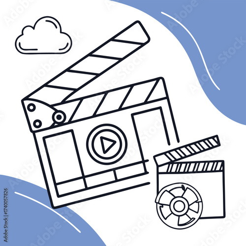 Movie production equipment design illustration