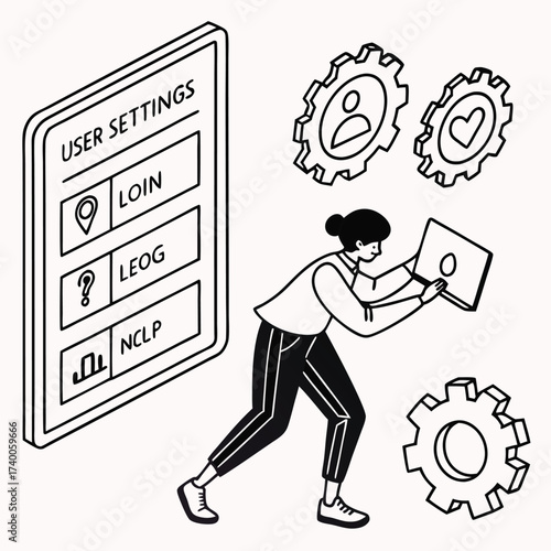 Person interacting with tablet user interface