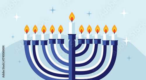 Celebrating Hanukkah with a Beautiful Menorah Display