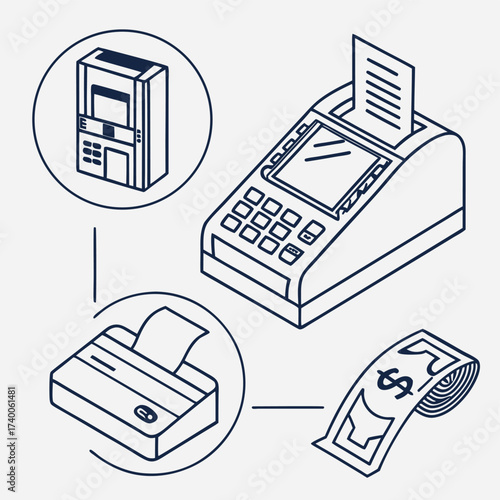 Point of sale system illustration