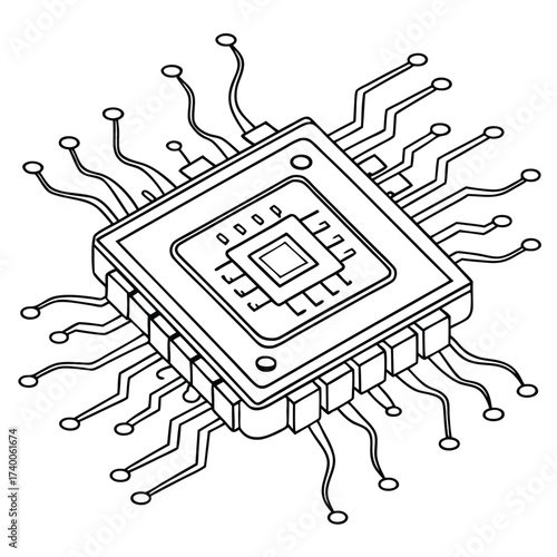 Processor chip illustration