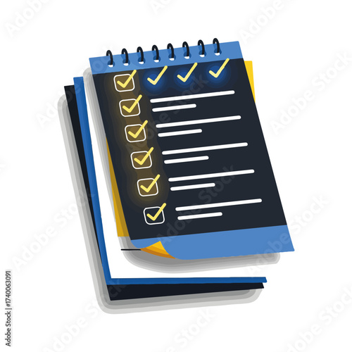 To Do List Checkbox With Spiral Binding