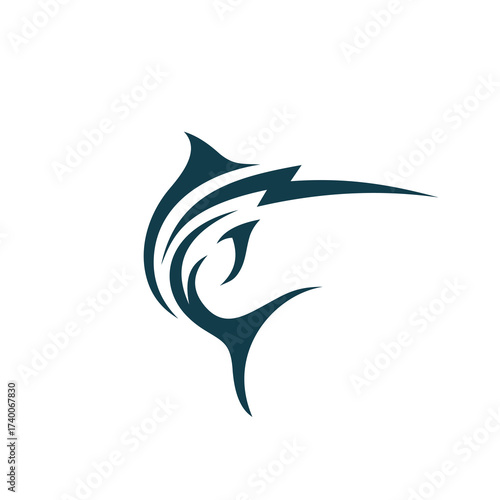 marlin fish silhouette vector
