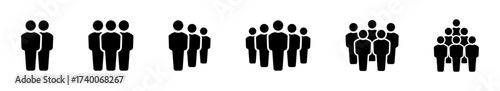 Group of people vector flat icon set