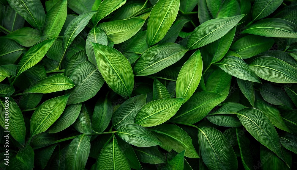 Obraz premium green leaves close up