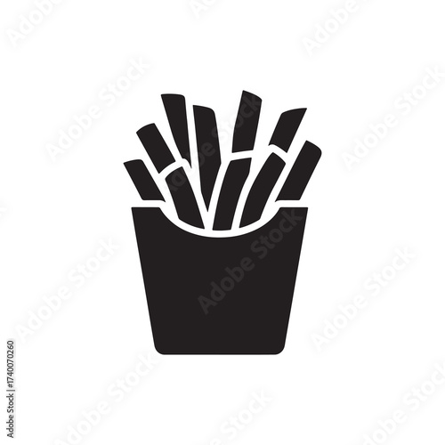 french fries vector illustration