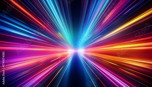 energetic light beams background with vibrant hues for tech and digital designs