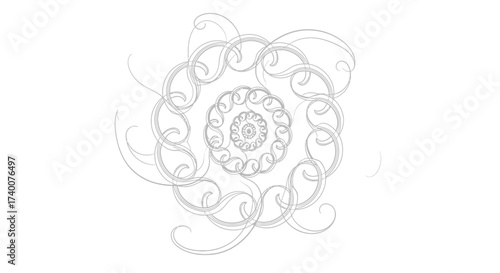 Elegant abstract background with a delicate spiral pattern, simple and refined design