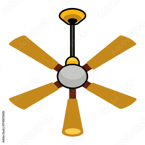 new style colorful electric celling fan, hanging fan, table fan, rechargeable fan silhouette vector icon on white background