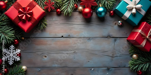 christmas tree and decorations