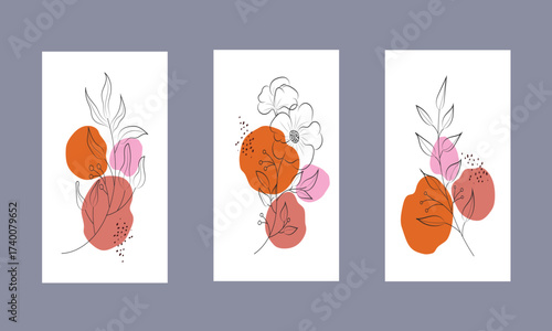 Simple Leaves Bold Artistic Statements. modern, minimal, decorative, trendy, simple, stylish, bold, artistic, nature, statement, illustration, leaf, retro, design, pattern, background, contemporary, 