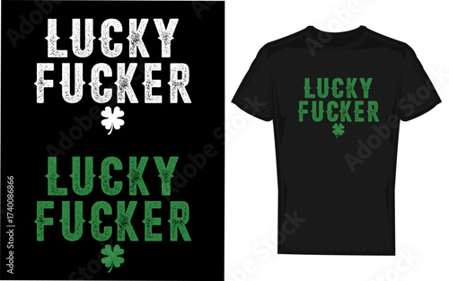 Funny couple matching st patrick s day t shirt design featuring a silhouette of two people holding beer mugs with lucky clover accents and humorous text silhouette