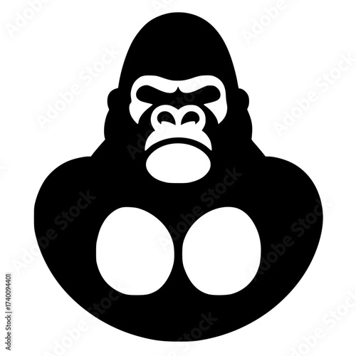 Simple chimpanzee logo