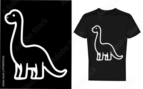 Cute dinosaur silhouette graphic for men women and kids fun and playful design