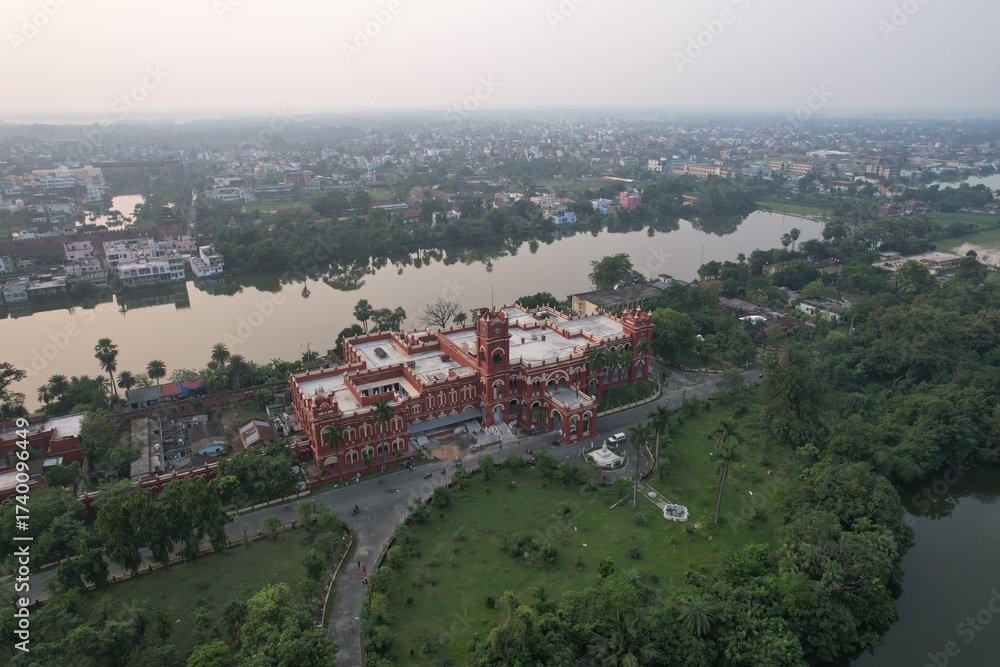 Fototapeta premium Darbhanga Fort, also known as Raj Qila, stands as a grand reminder of Bihar’s royal heritage. Built by the Darbhanga kings, its vast complex, elegant gates, and intricate architecture reflect regal Ma