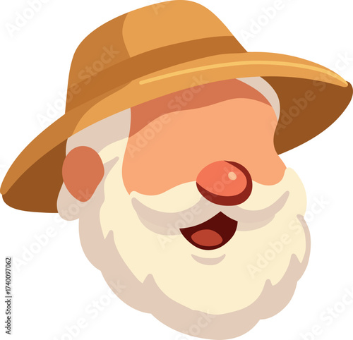 Santa Claus in Panama Hat