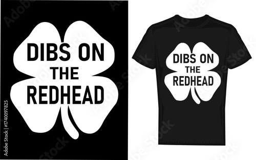 Funny st patrick s day irish celebration with shamrock and redhead silhouette perfect for banners and advertisements