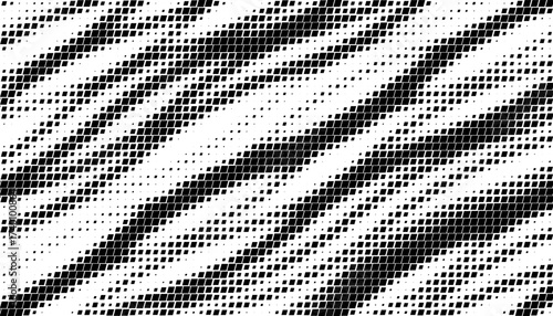 Black and white smooth transition pattern with halftone effect for sporty and modern background. Vector Format Illustration 