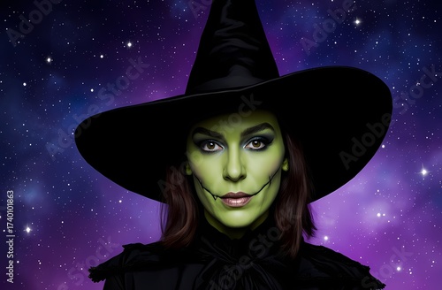 Elphaba Wicked Green Witch Halloween Costume