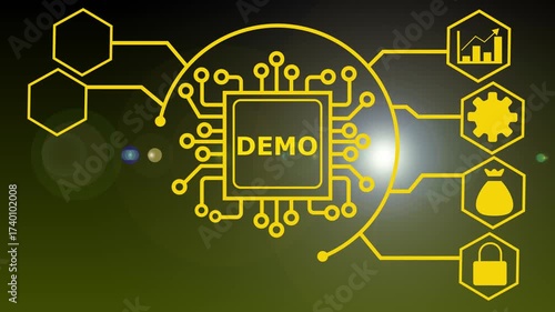 Demo concept design representing presentation, product showcase, and trial experience for users or clients.Symbol of testing, introduction, and demonstrating features before full adoption.