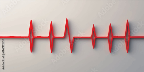 A green heartbeat line on a medical monitor showing an ECG wave