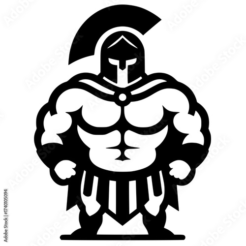 Fat gladiator silhouette
