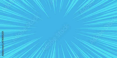 Bright blue sunburst vector design with a ray pattern for an abstract light sky illustration backdrop