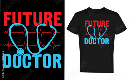 Silhouette of a future doctor in a medical setting representing healthcare innovation and professional growth silhouette