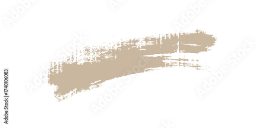 Makeup brush and mascara eye shadow on white paper with a grunge ink splash border design